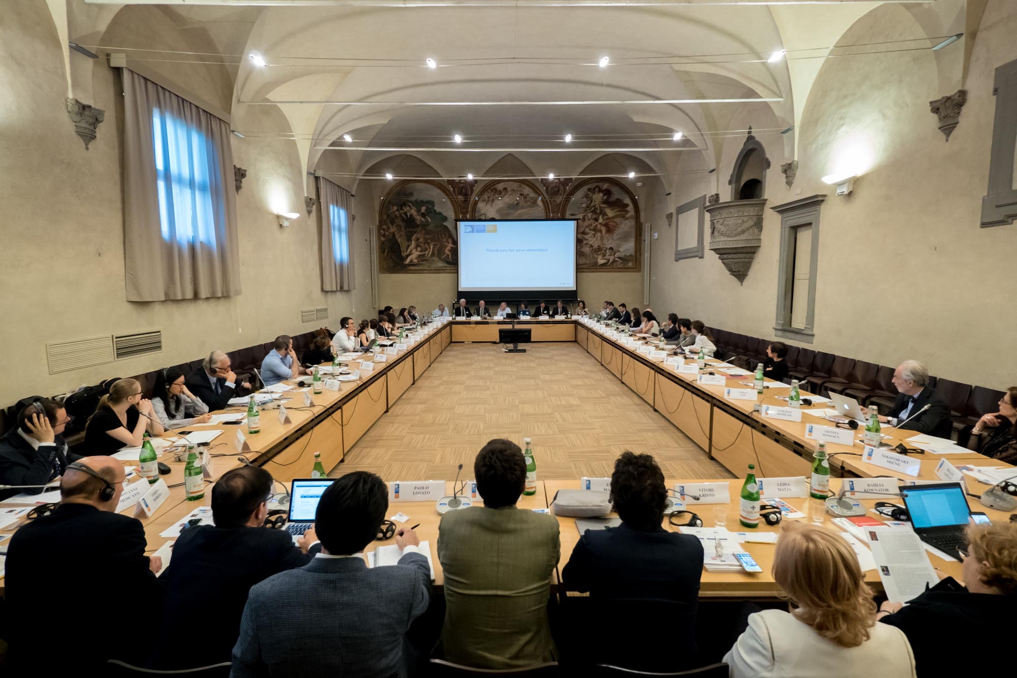 full room with conference participants at the Centre for a Digital Society